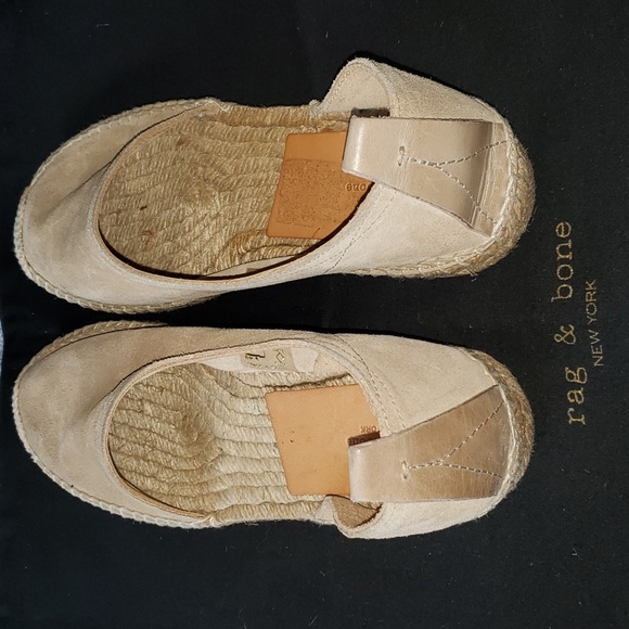 Rag & Bone Delos Sand Suede Espadrille 36.5 - Picture 2 of 8